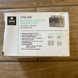 New 1F56-306 White Rodgers Thermostat Heating Cooling Fan Analog Cell Switch NOS